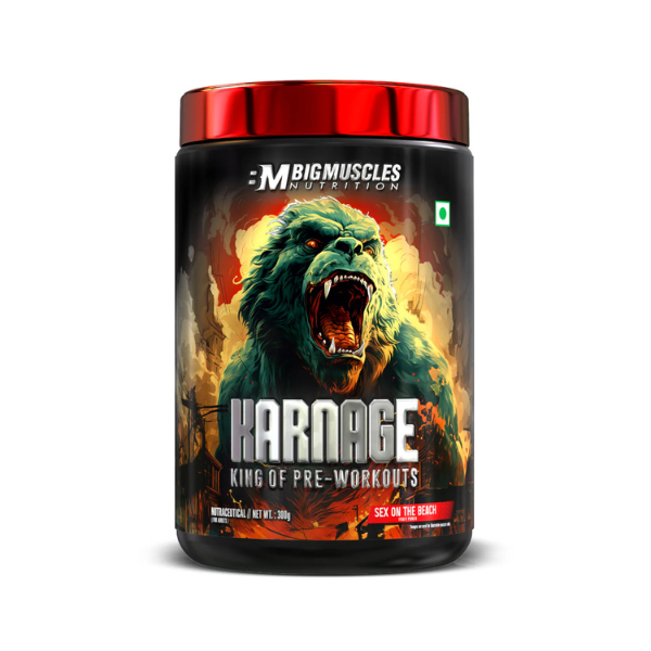 BigMuscles Nutrition Karnage Pre-Workout Sex on the Beach container