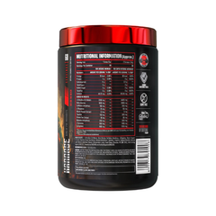 Supplement container of BigMuscles Nutrition Karnage Pre-Workout with nutritional information label on a white background.