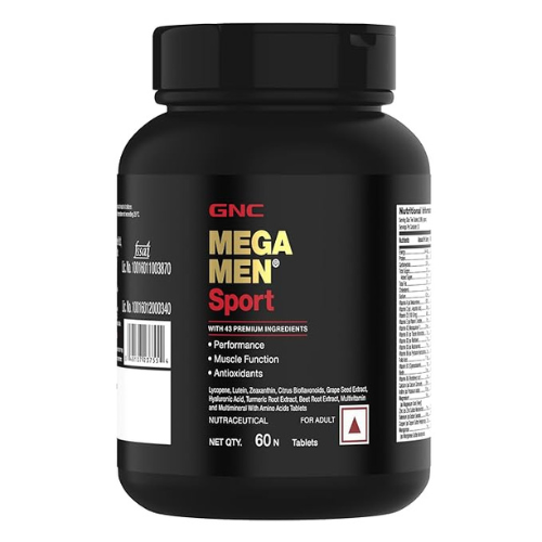 GNC Mega Men Sport Multivitamin 60 tablets bottle