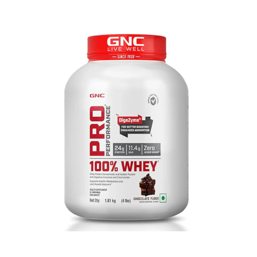 GNC Pro Performance 100% Whey Protein 4 lbs container