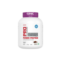 GNC Pro Performance Power Protein 4 lbs Double Rich Chocolate container