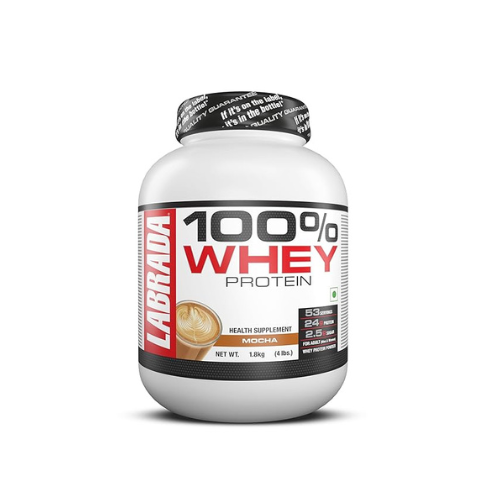 Labrada 100% Whey Protein 4 lbs Mocha container