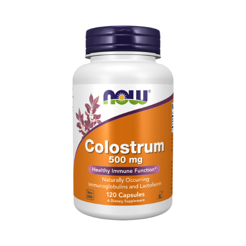 NOW Foods Colostrum 500 mg capsules bottle