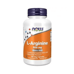 NOW Foods L-Arginine 500 mg capsules bottle