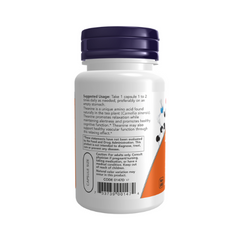 NOW Foods L-Theanine 200 mg double strength veg capsules bottle