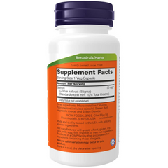 NOW Foods Saffron 50 mg veg capsules bottle