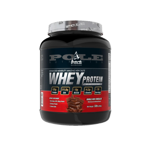 Pole Nutrition 100% Whey Protein Double Rich Chocolate 2.26 kg (5lbs) container