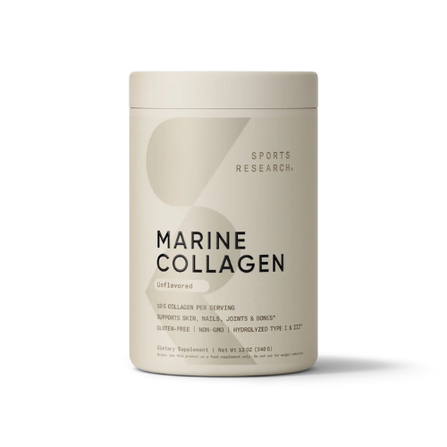 Sports Research Marine Collagen Peptides Powder container