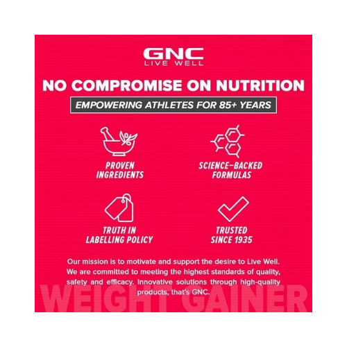 GNC Weight Gainer Double Chocolate 3 kg container