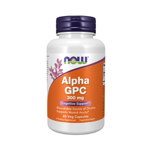 NOW Foods Alpha GPC 300 mg veg capsules bottle