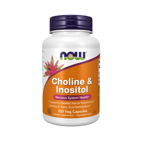 NOW Foods Choline & Inositol 500 mg capsules bottle