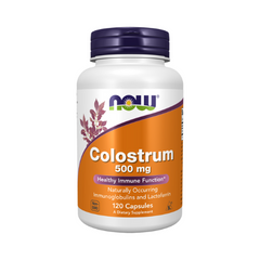 NOW Foods Colostrum 500 mg capsules bottle