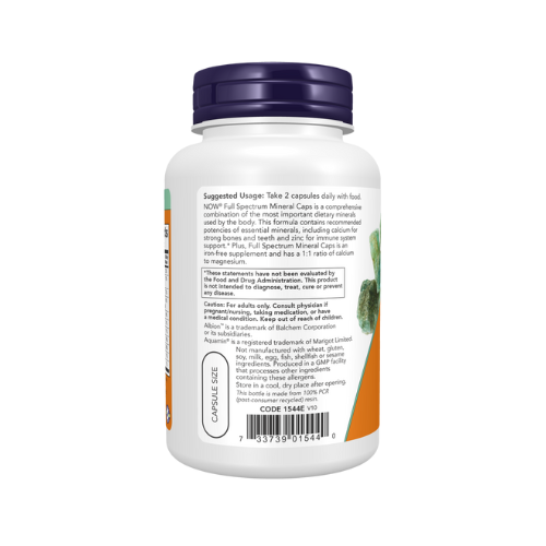 NOW Foods Full Spectrum Mineral Caps 120 capsules bottle