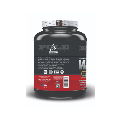 Pole Nutrition 100% Whey Protein Double Rich Chocolate 2.26 kg (5lbs) container