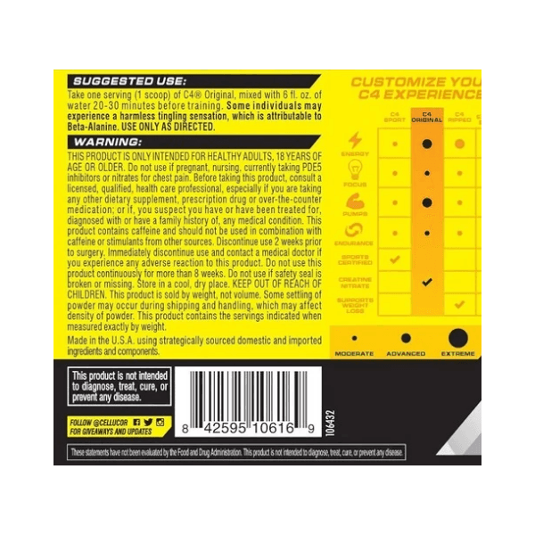 Cellucor C4 Pre-Workout 60 Serving Cellucor