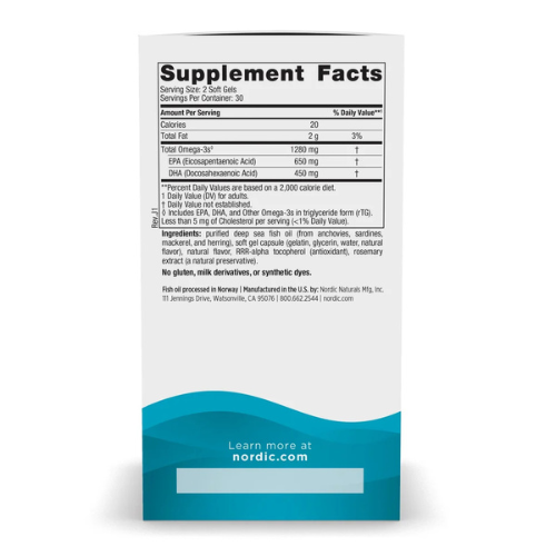 Nordic Naturals Ultimate Omega Lemon Flavor - 60 SoftGels Nordic Naturals