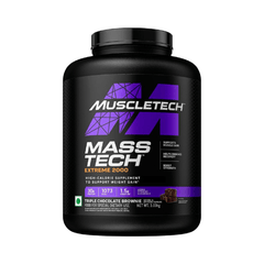 MuscleTech Veg Mass Gainer-Triple Chocolate Brownie (3Kg Powder(10 Servings)-MassTech Extreme 2000  Weight Gainer 30g Protein Muscletech