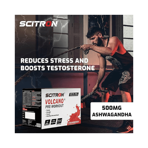 Scitron Volcano Pre Workout 300g  (60 Servings  Healthy Pre-workout) Scitron